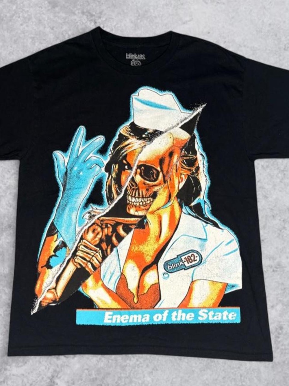 Blink-182 Enema of the State Nurse Graphic T-Shirt Size Large